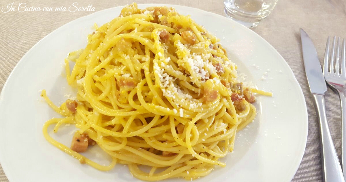 Spaghetti alla carbonara tradizionali