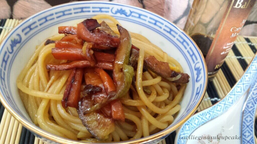 Spaghetti alle verdure come dal cinese