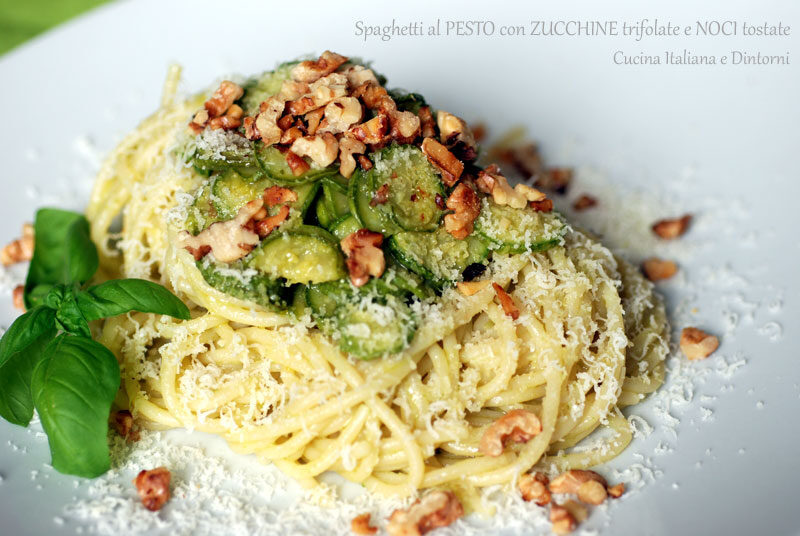 Spaghetti alle zucchine e noci tostate