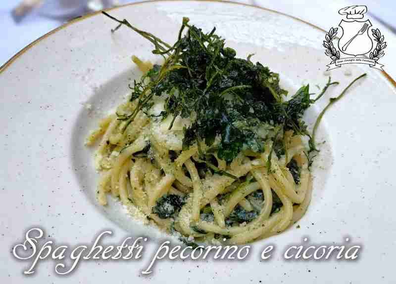 Spaghetti con cicoria e pecorino
