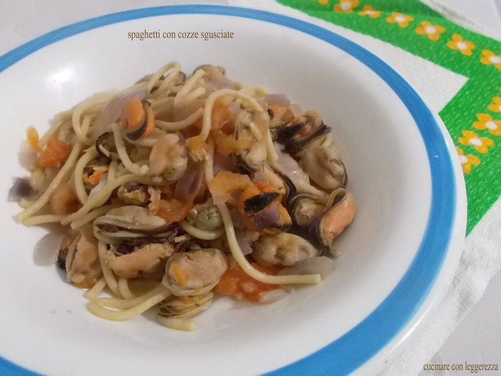 Spaghetti con cozze sgusciate