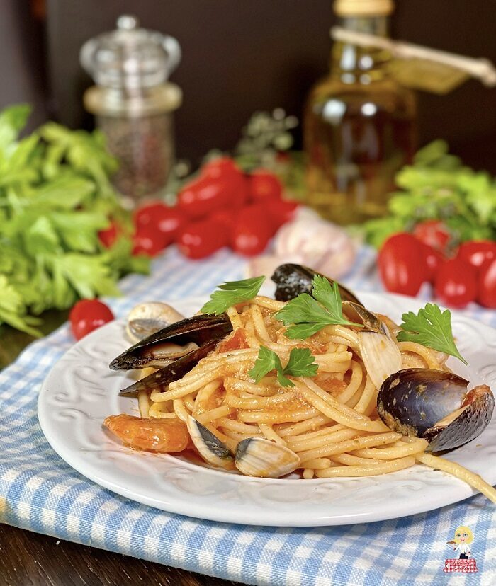 Spaghetti con frutti di mare