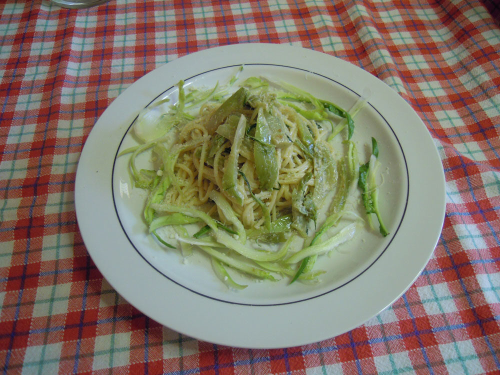 Spaghetti con le puntarelle