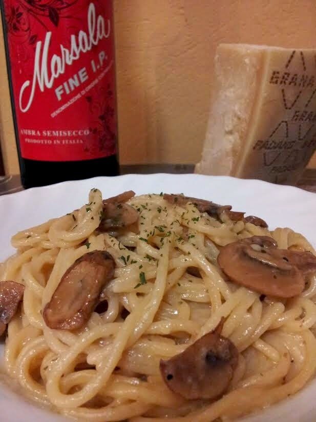 Spaghetti con Marsala e Mascarpone (adattamento dal libro Nigellissima)