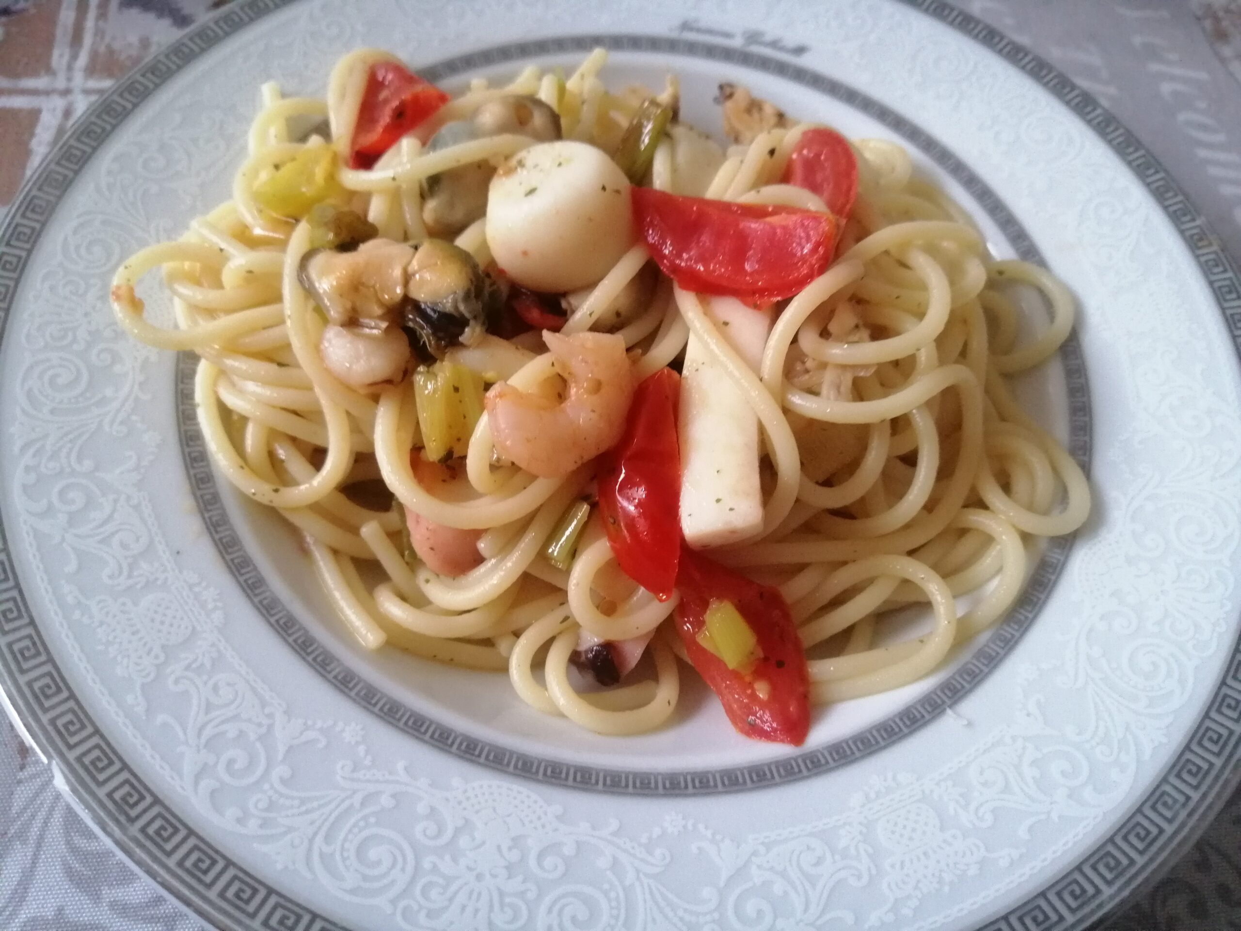 Spaghetti con molluschi