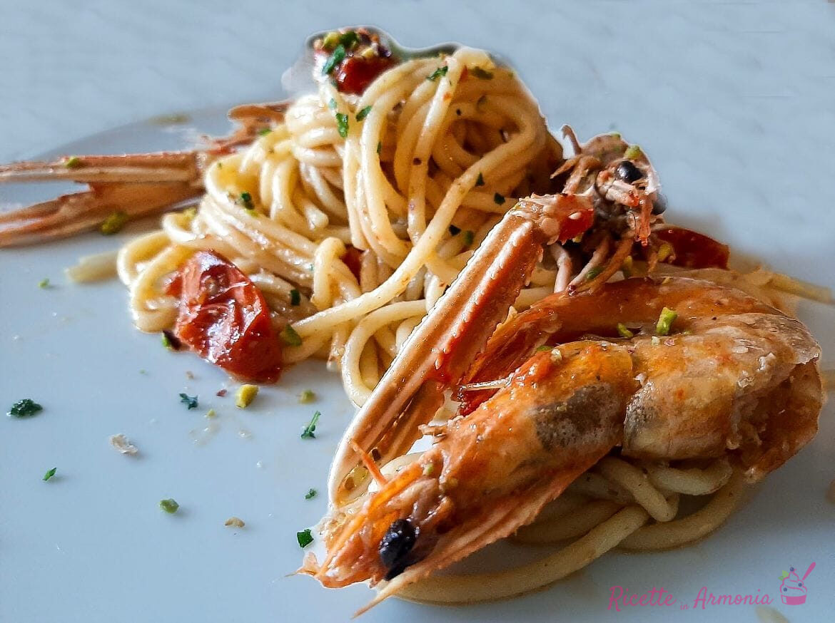 Spaghetti con scampi e gamberoni