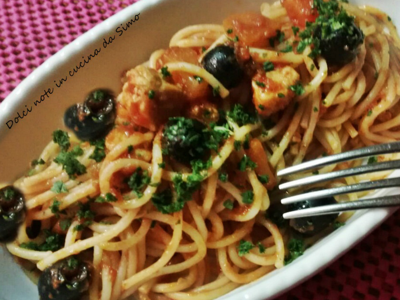 Spaghetti con sugo di pesce spada