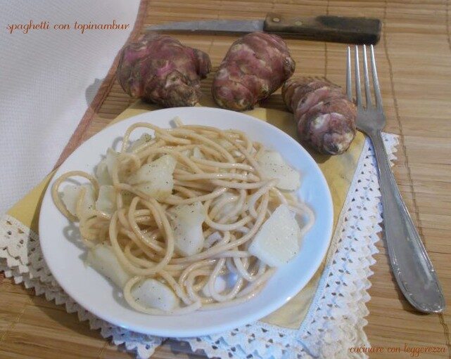 Spaghetti con topinambur