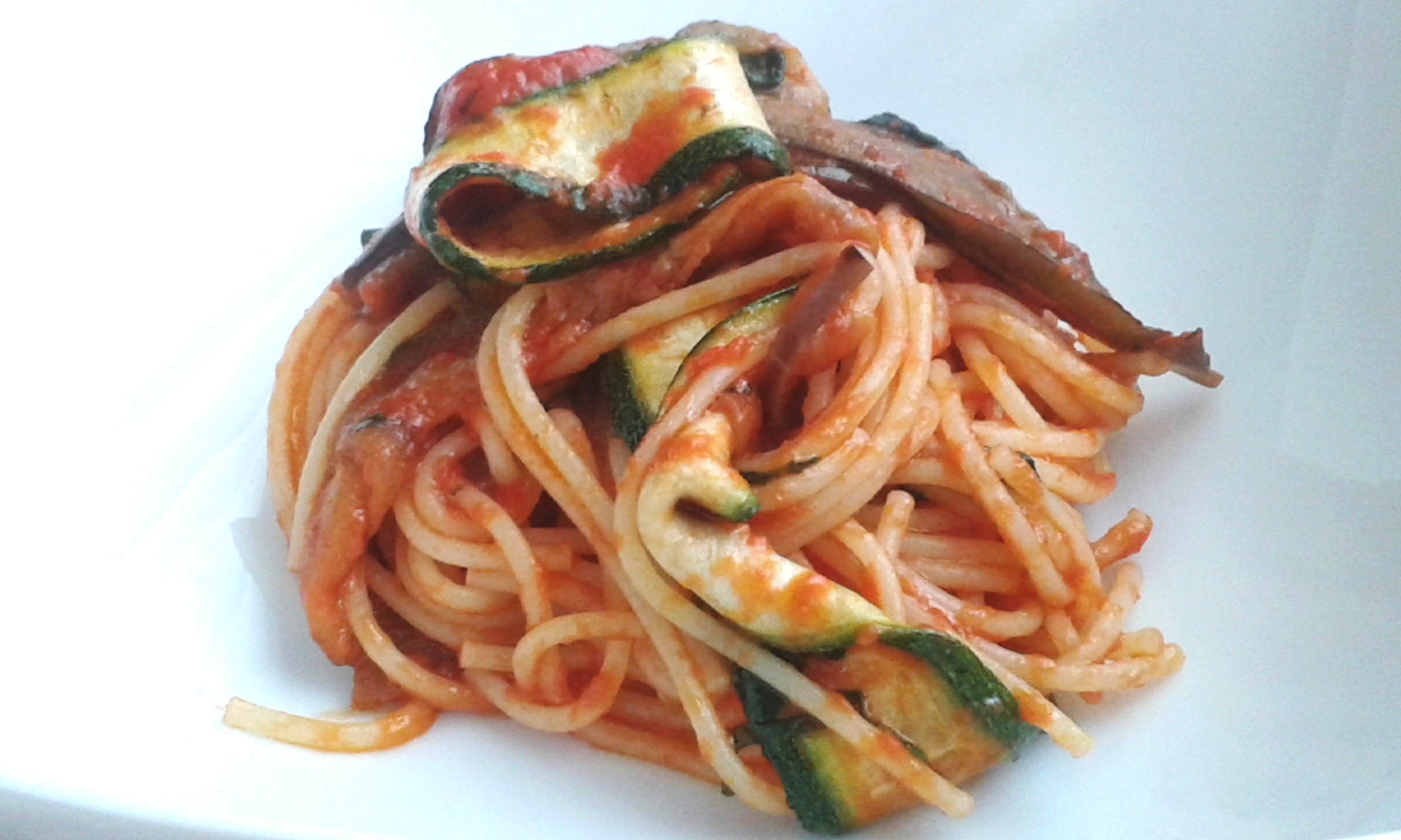 Spaghetti con verdure grigliate