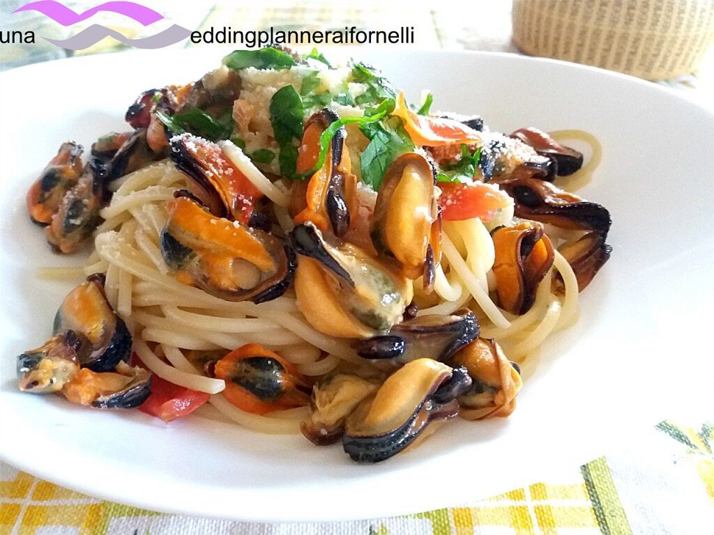 Spaghetti cozze e pecorino