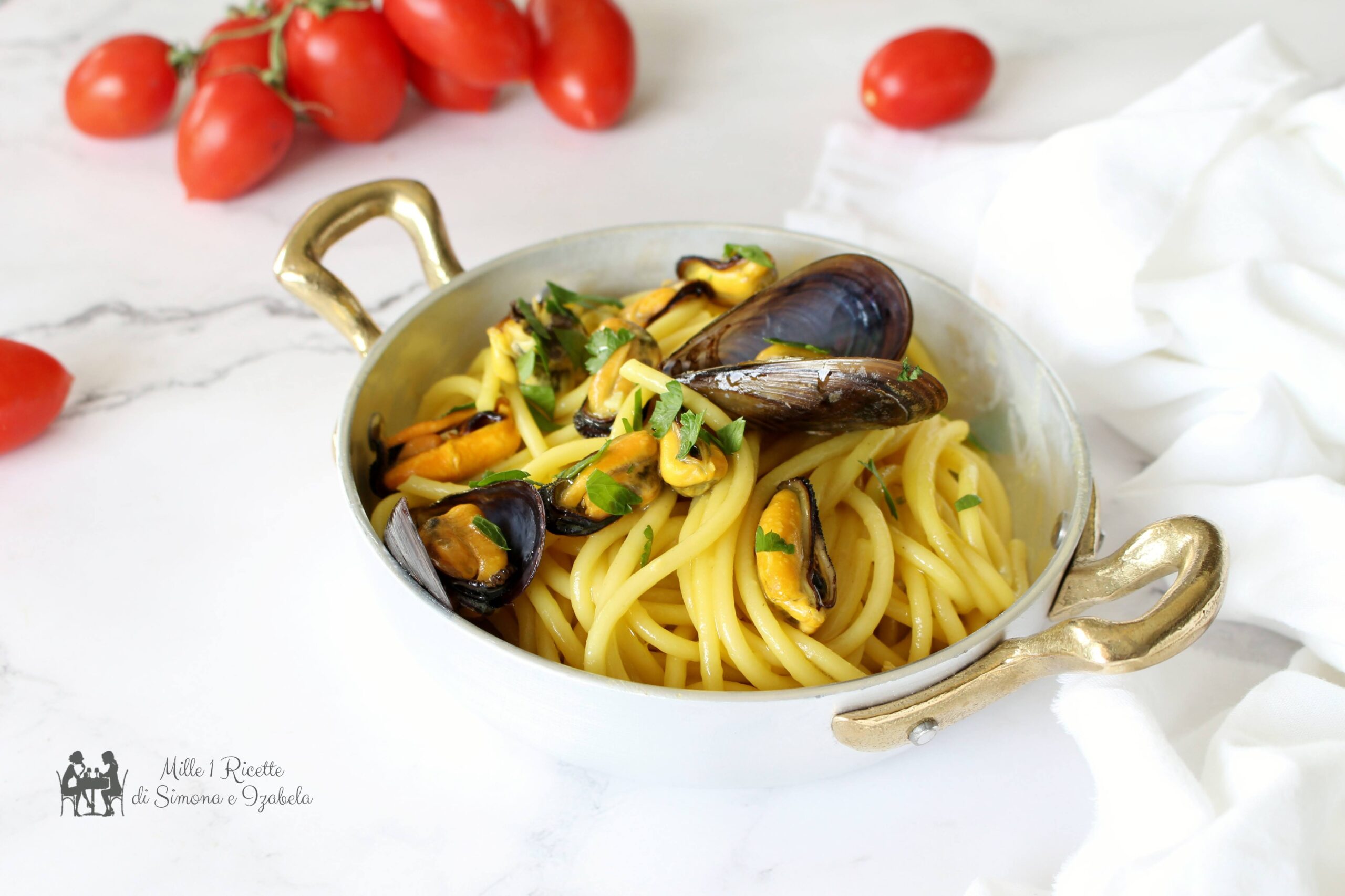 Spaghetti cozze e zafferano