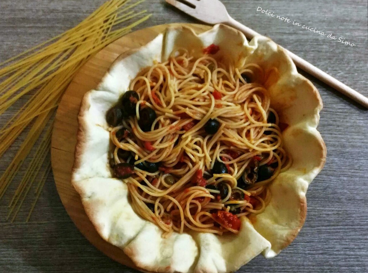 Spaghetti in pasta brise’
