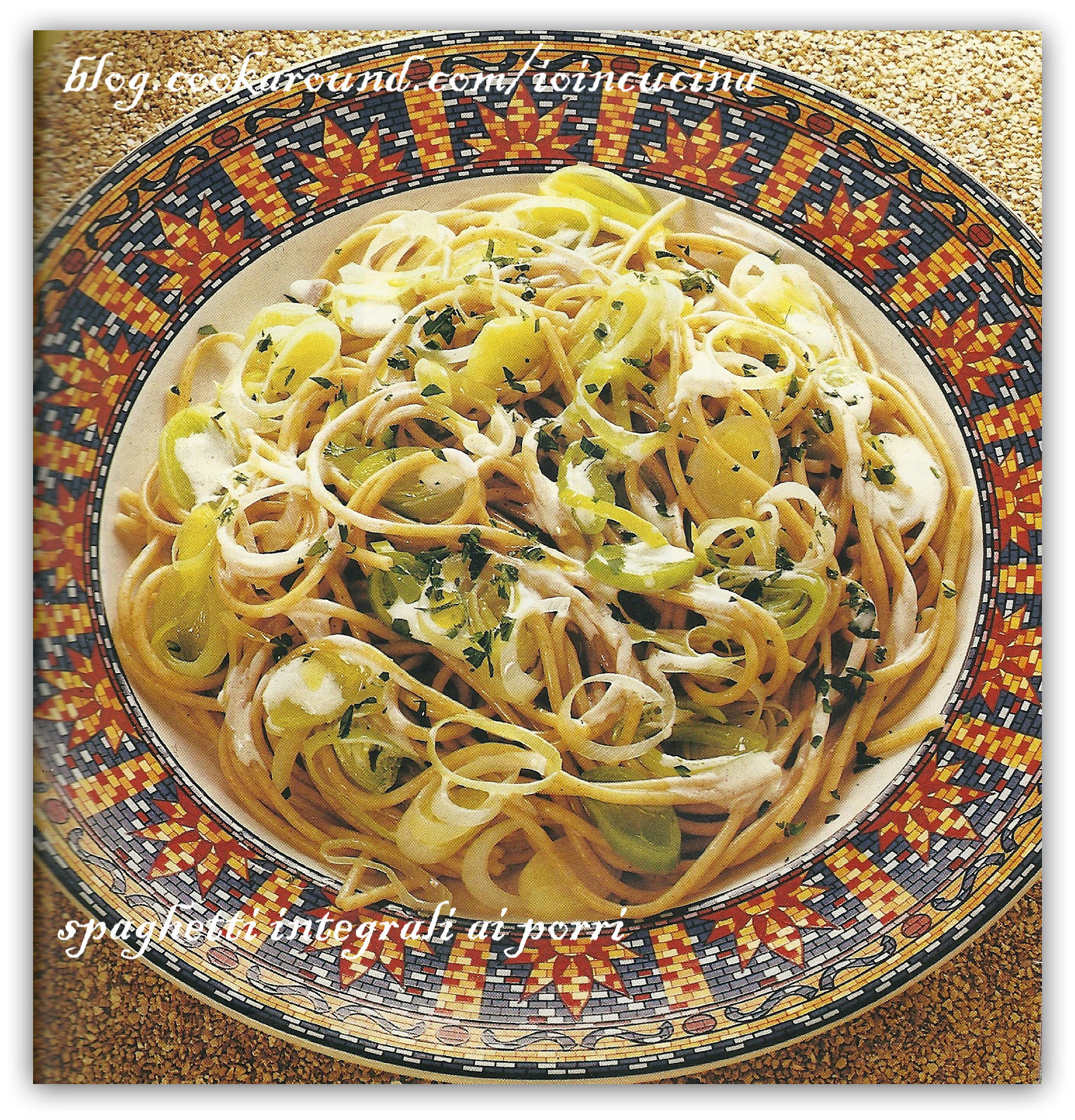 Spaghetti integrali ai porri