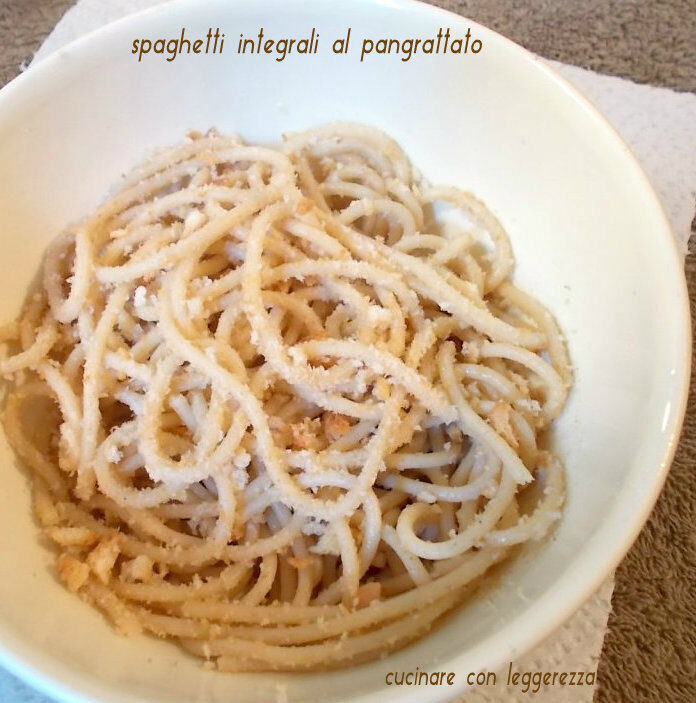 Spaghetti integrali al pangrattato