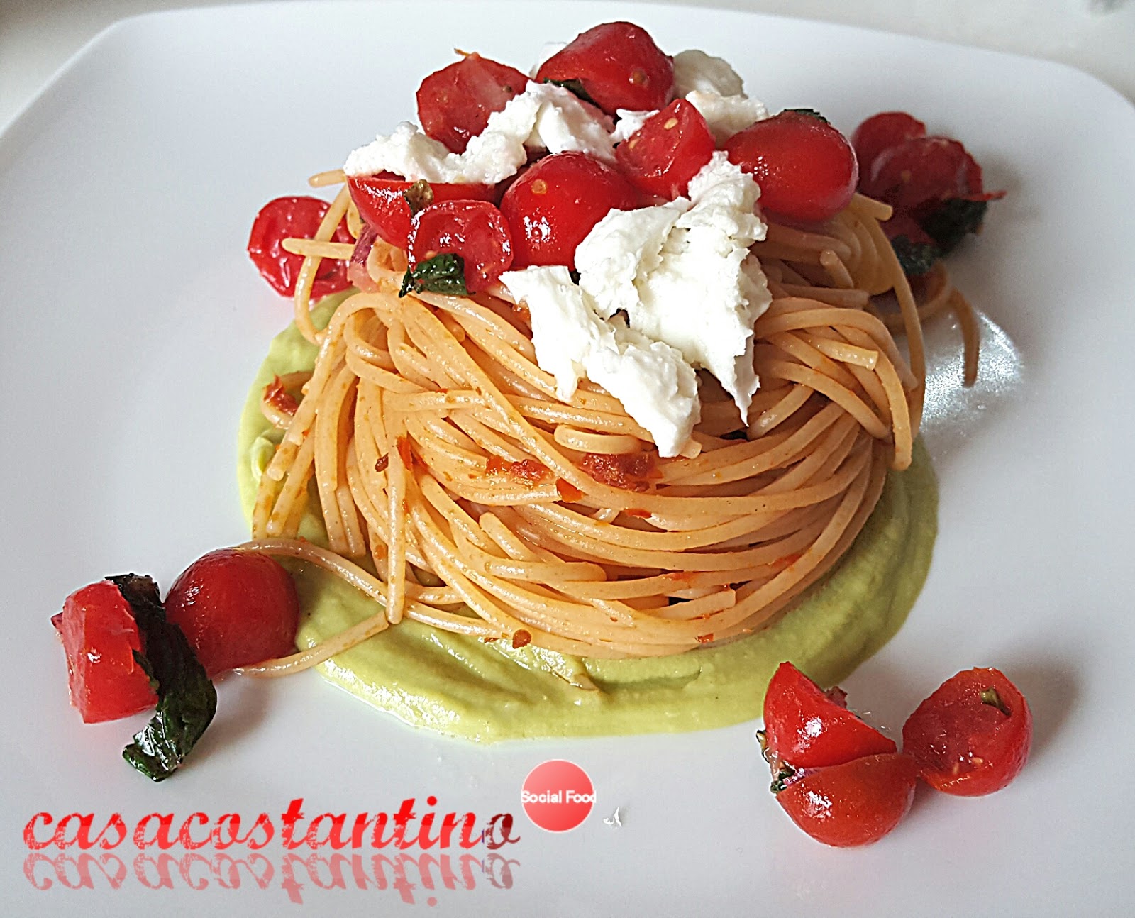Spaghetti integrali datterino, bufala ed avogado – oggi cucina…samanta