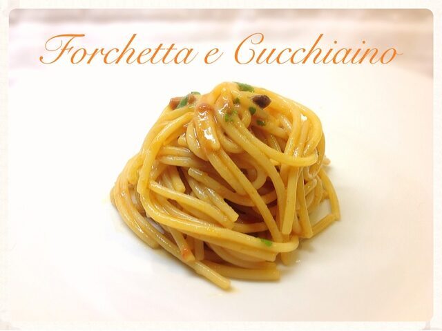 Spaghetti ricci e bottarga