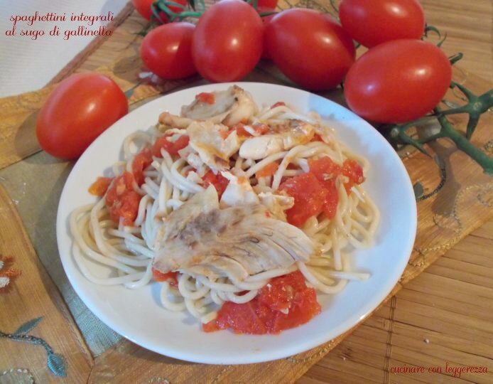 Spaghettini integrali al sugo di gallinella
