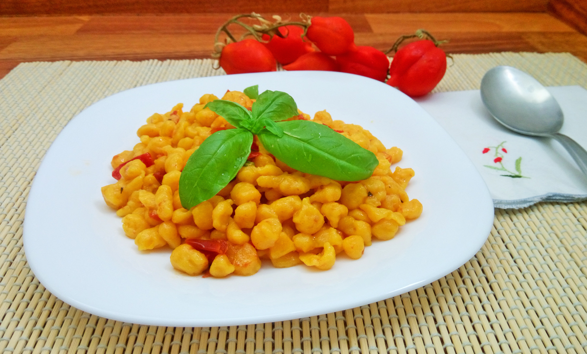 Spatzle alla zucca light e senza lattosio