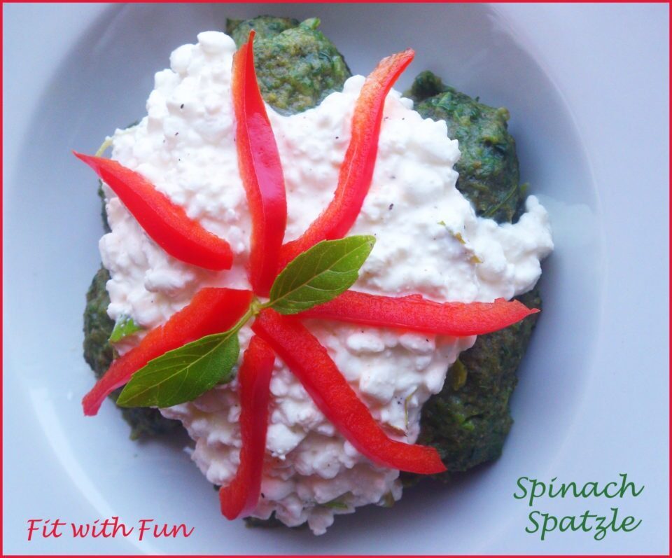 Spatzle di spinaci con fiocchi di latte