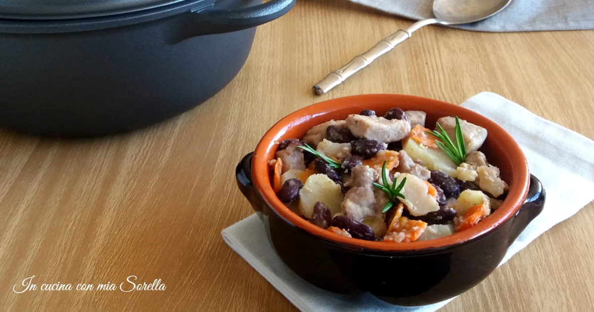 Spezzatino ai fagioli e verdure