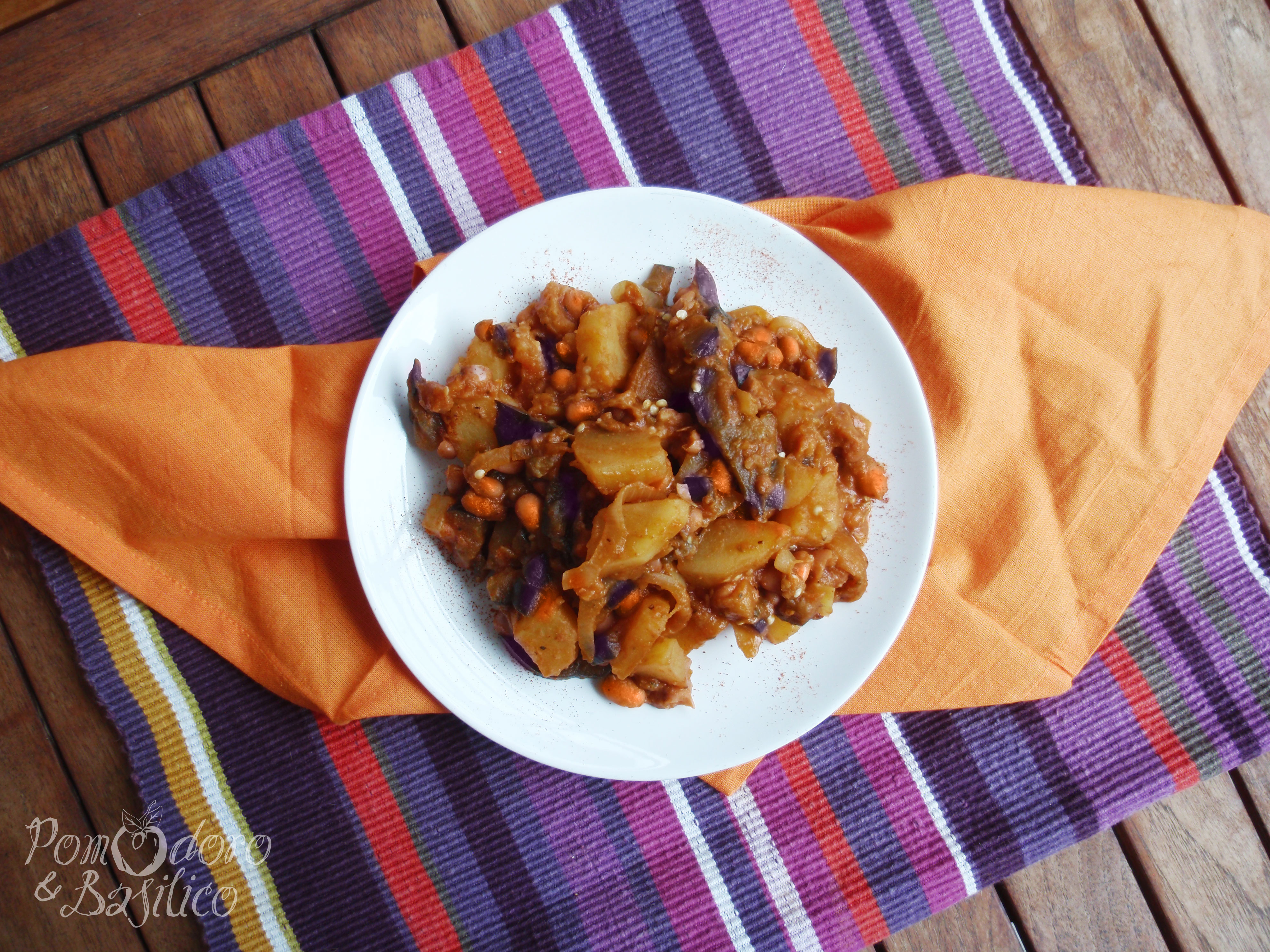 Spezzatino con straccetti di melanzane