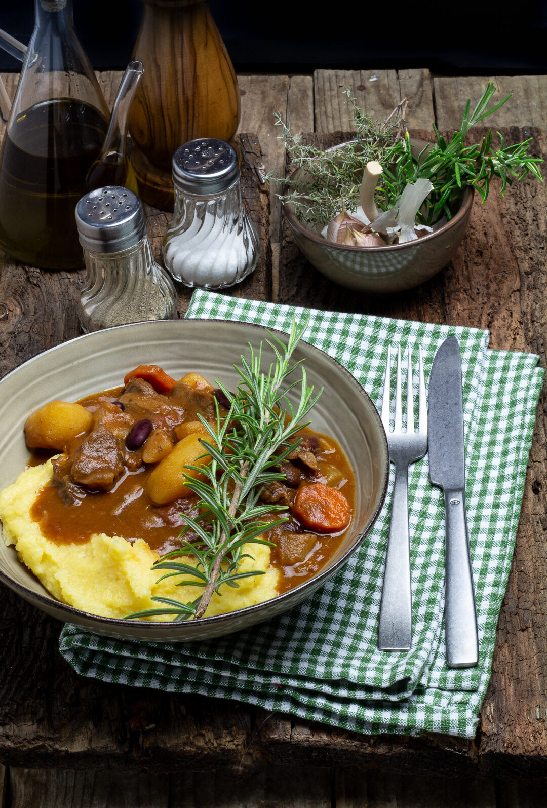 Spezzatino di irish beef con funghi porcini