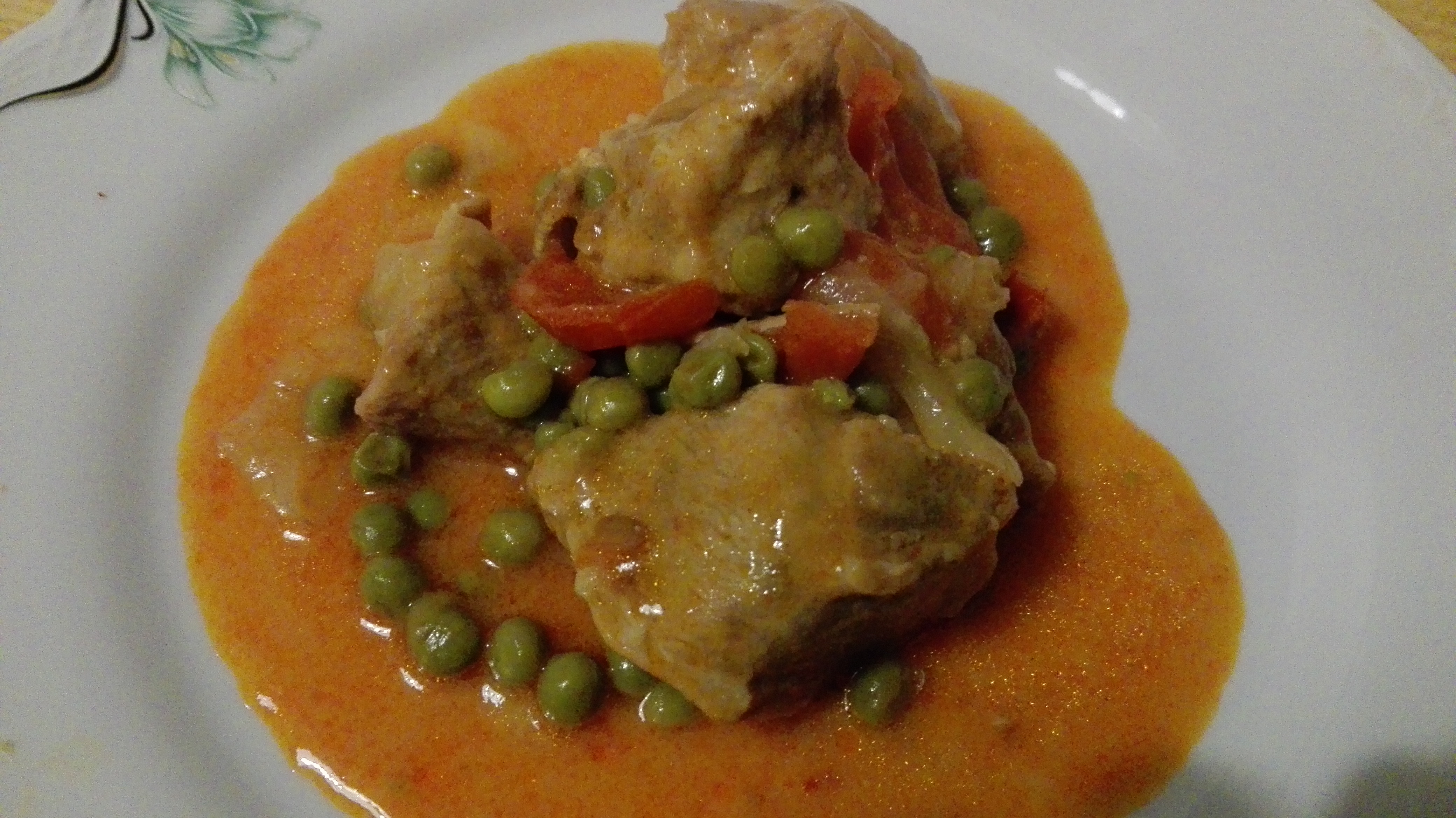 Spezzatino di maiale con piselli