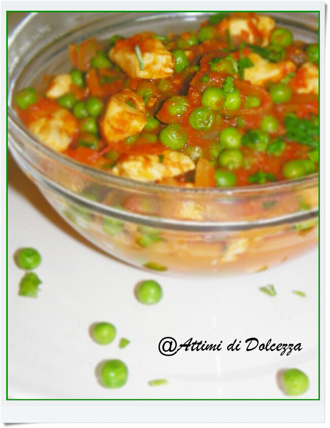 Spezzatino di pollo con piselli