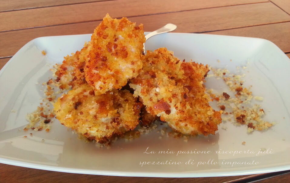 Spezzatino di pollo impanato
