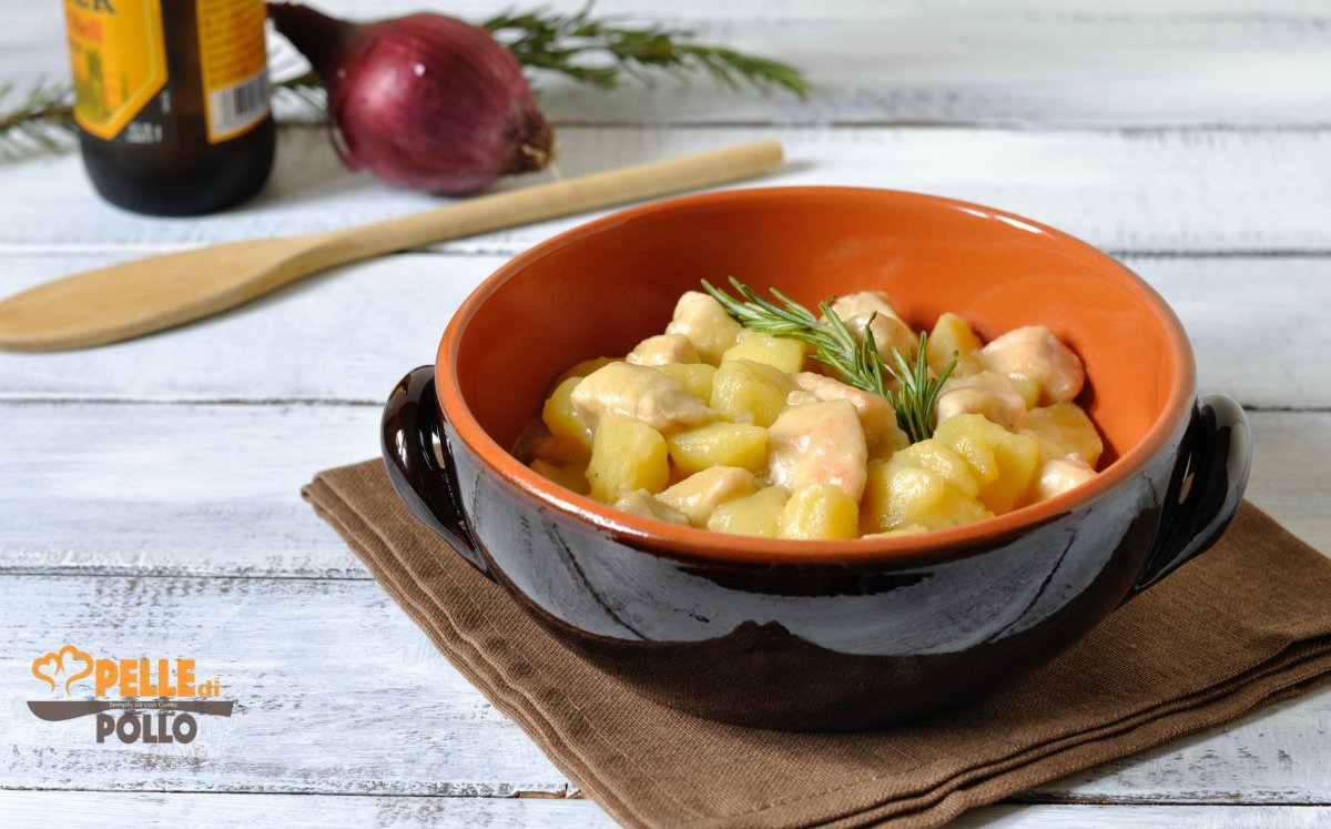 Spezzatino di tacchino alla birra con patate