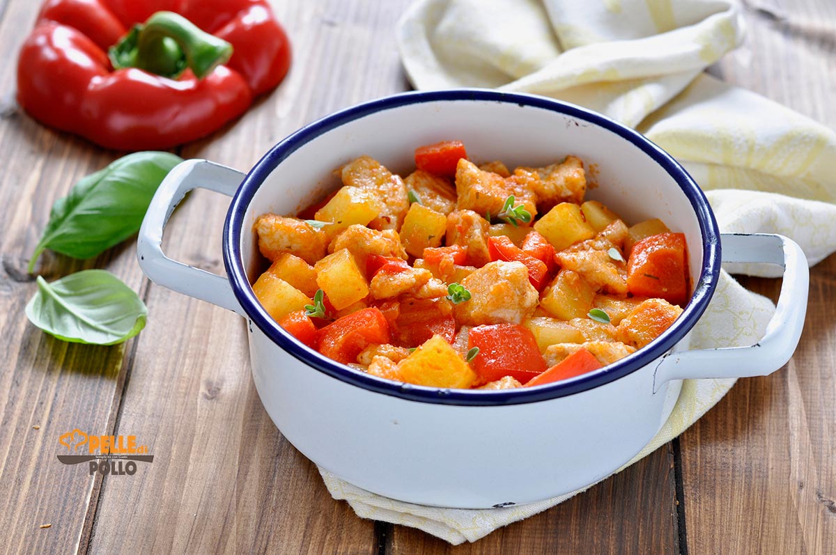 Spezzatino di tacchino con peperoni e patate