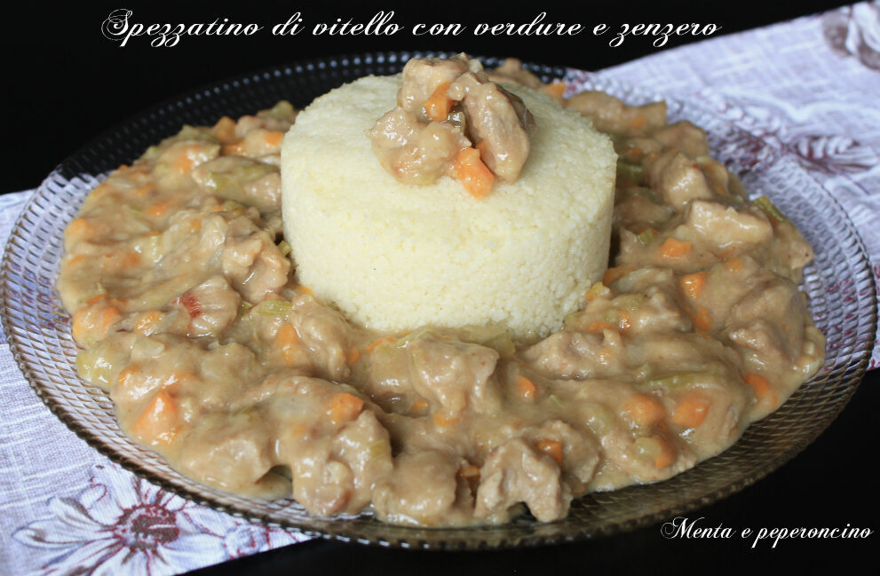 Spezzatino di vitello con verdure e zenzero