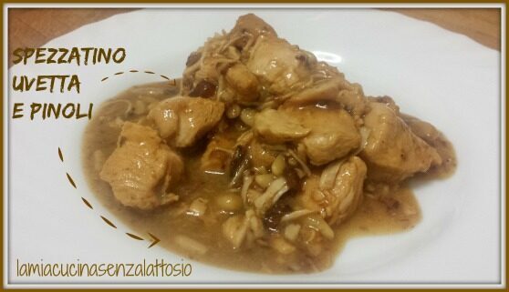 Spezzatino uvetta e pinoli senza lattosio