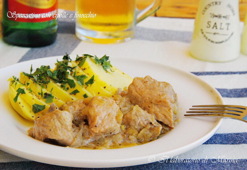Spezzattino con cipolle e finocchio