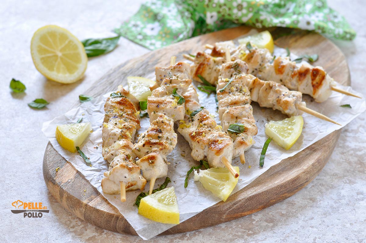 Spiedini di pesce spada al limone