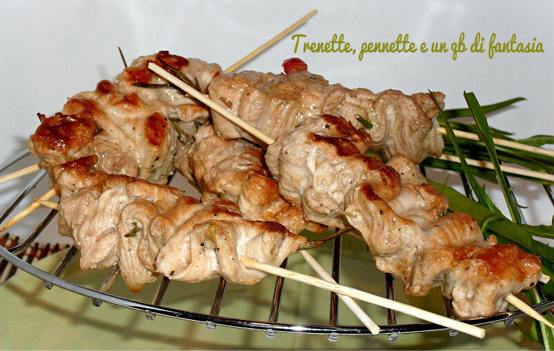 Spiedini di pollo alla soia