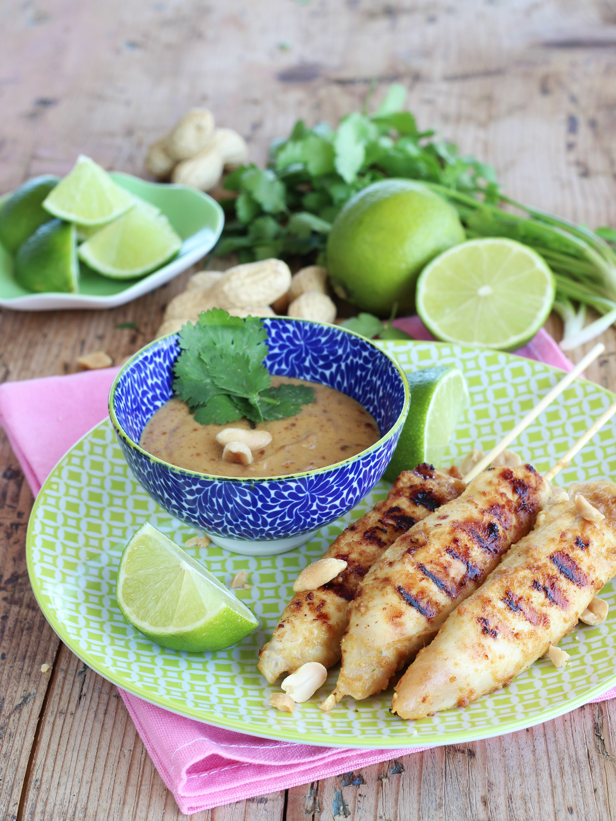 Spiedini di pollo satay