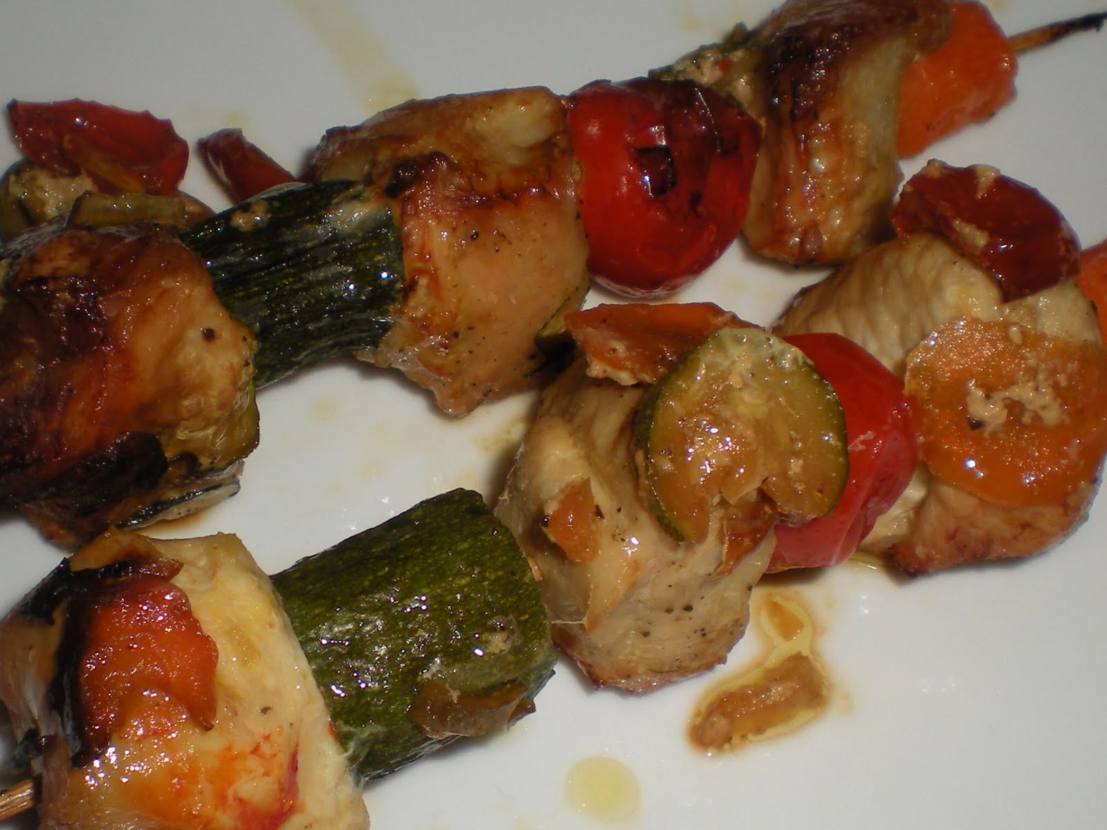 Spiedini di tacchino e verdure