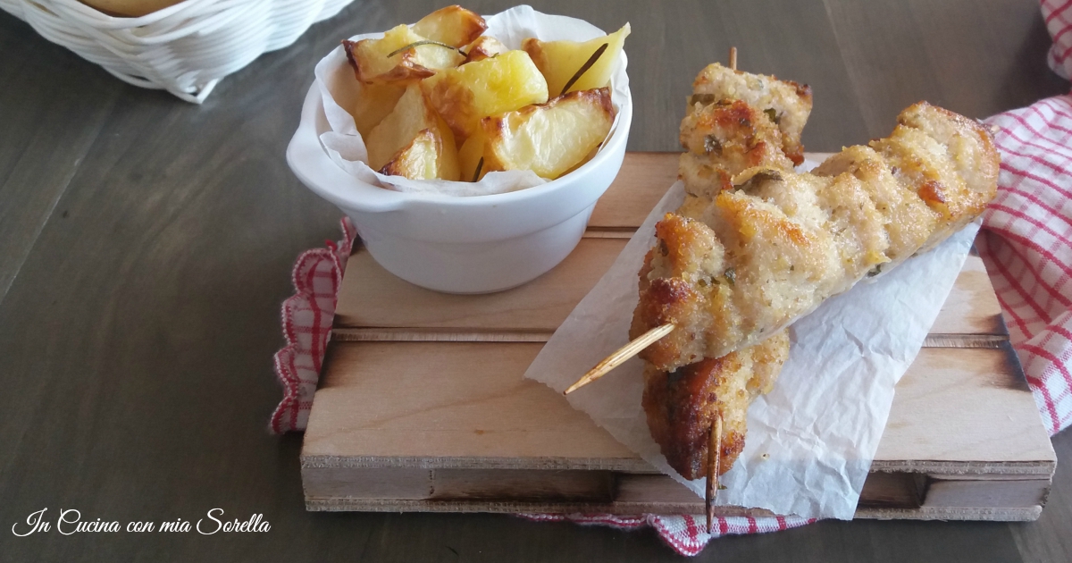 Spiedini di tacchino in padella