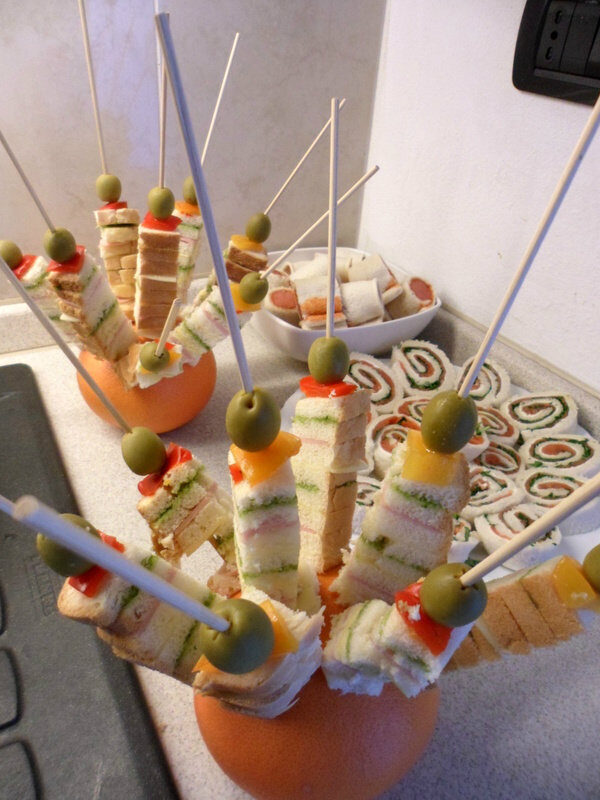 Spiedini di tartine