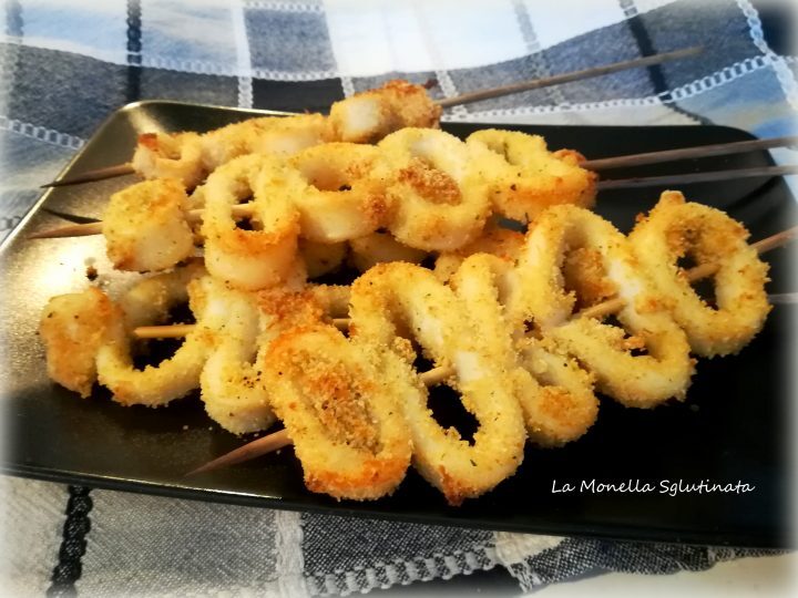 Spiedini di totani gratinati al profumo di lime