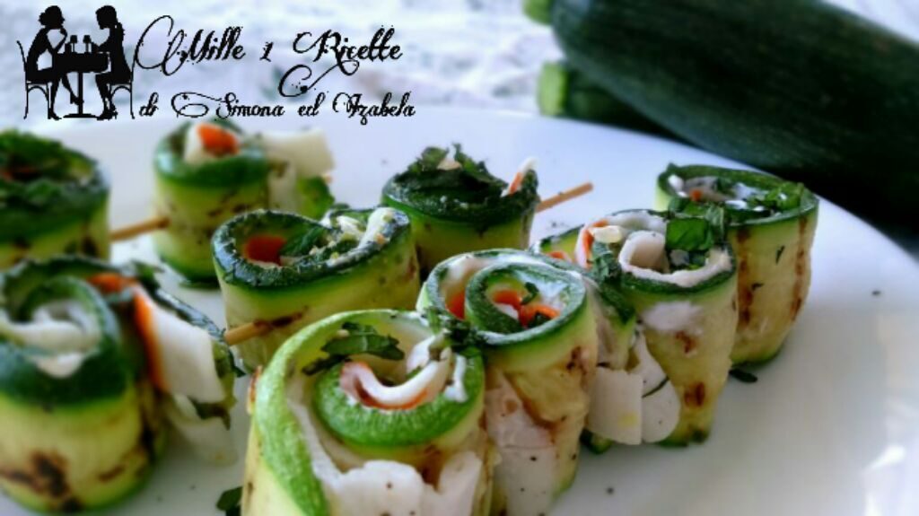 Spiedini freddi di zucchine