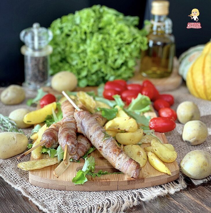 Spiedini salsiccia e pancetta