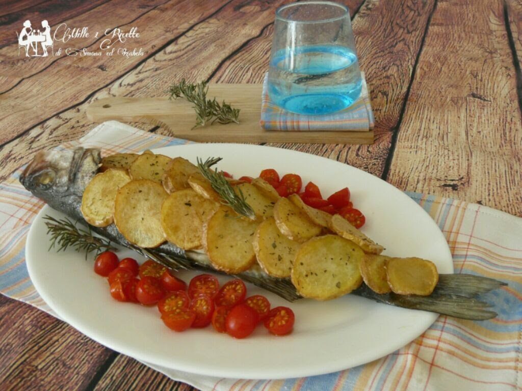 Spigola in crosta dorata