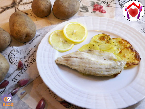 Spigole su letto di patate croccanti