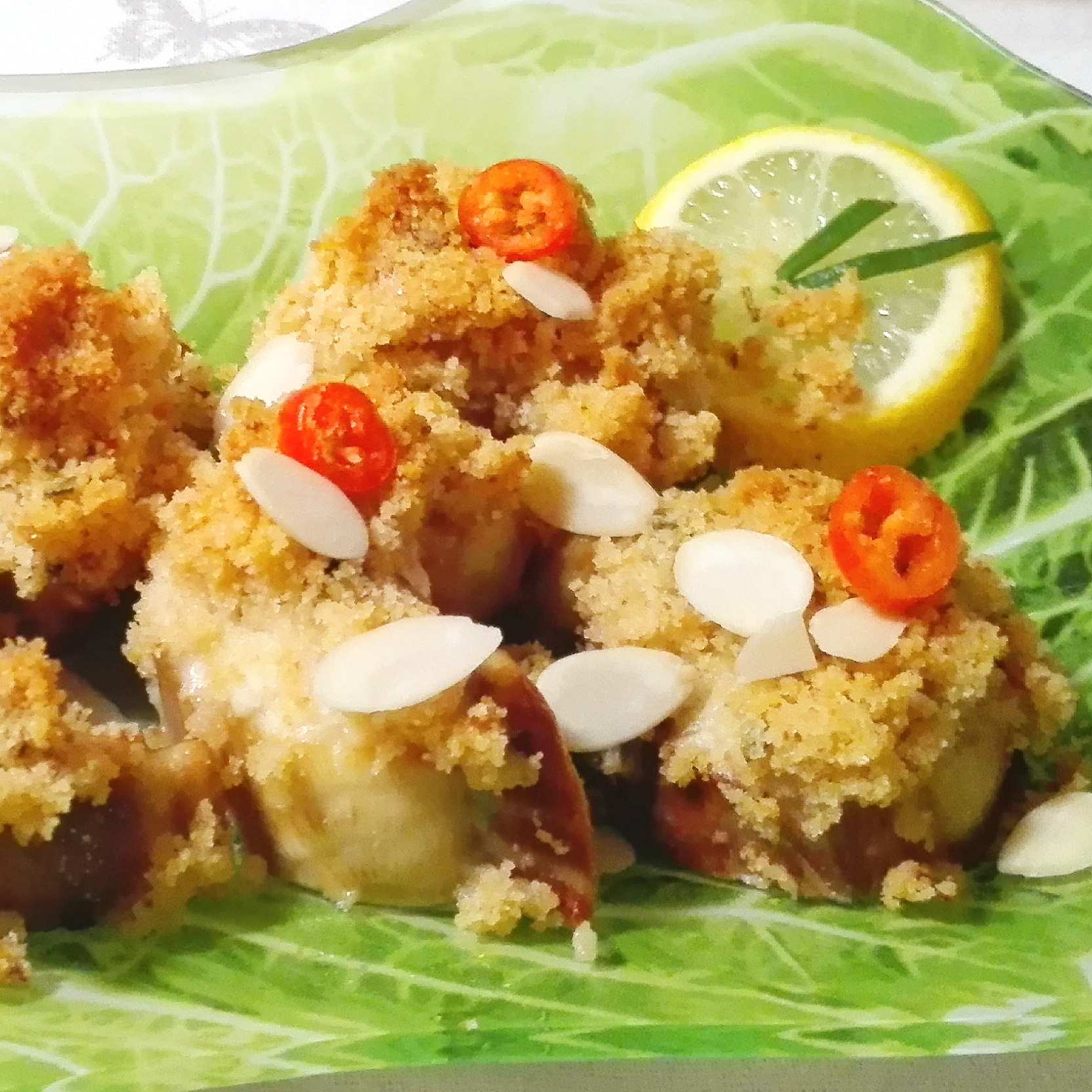 Spinarolo con gratin agli aromi