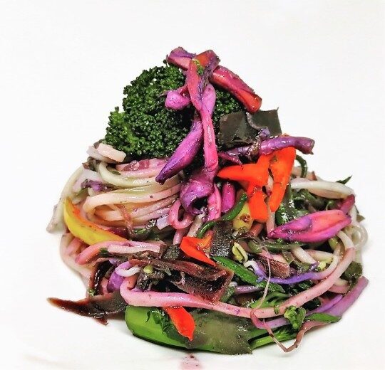 Squids violet noodles
