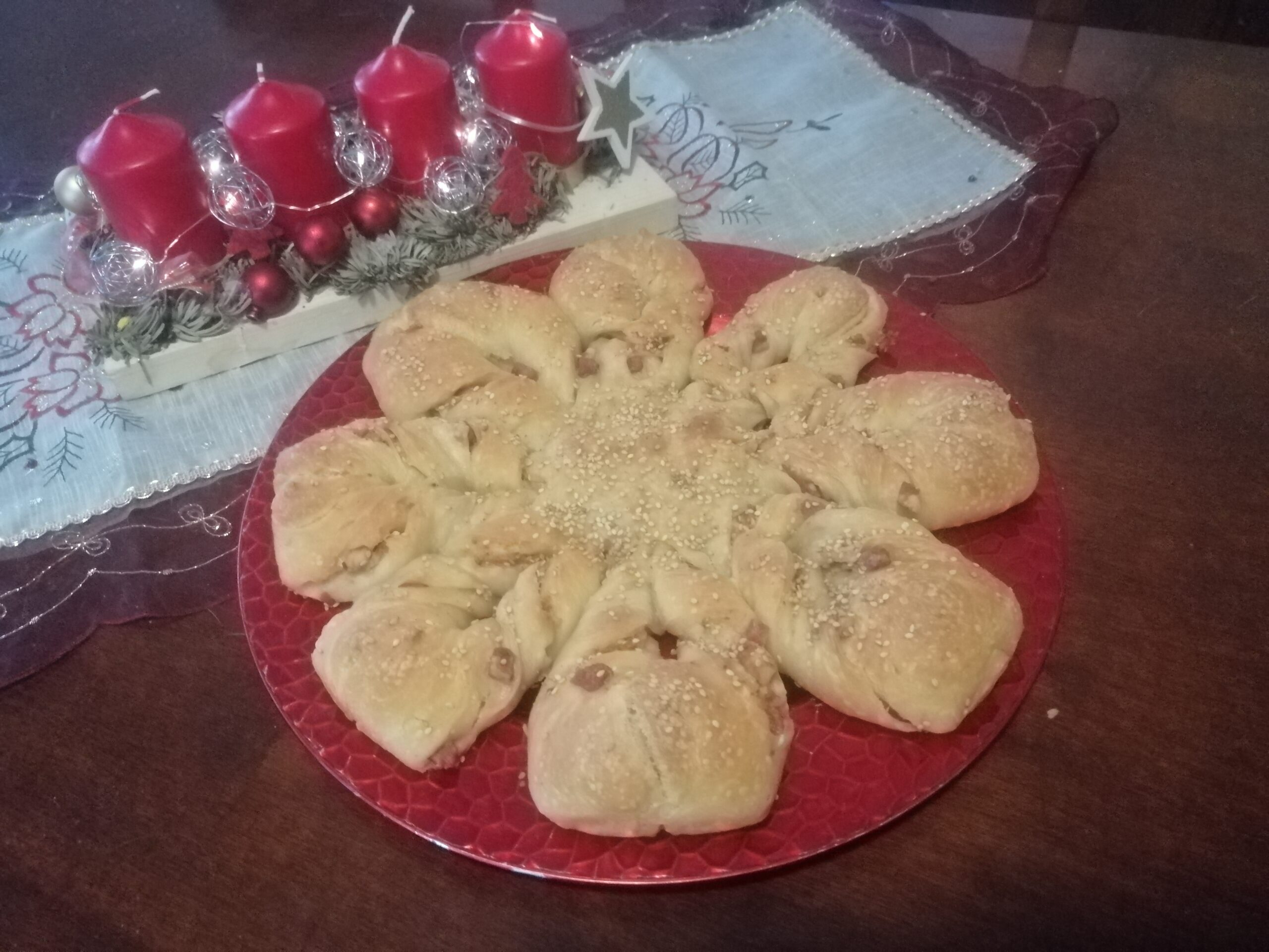 Stella di pane con la pancetta