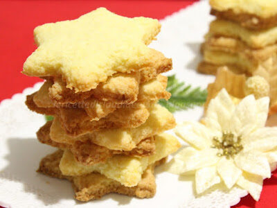 Stelline biscotto al limone e cocco