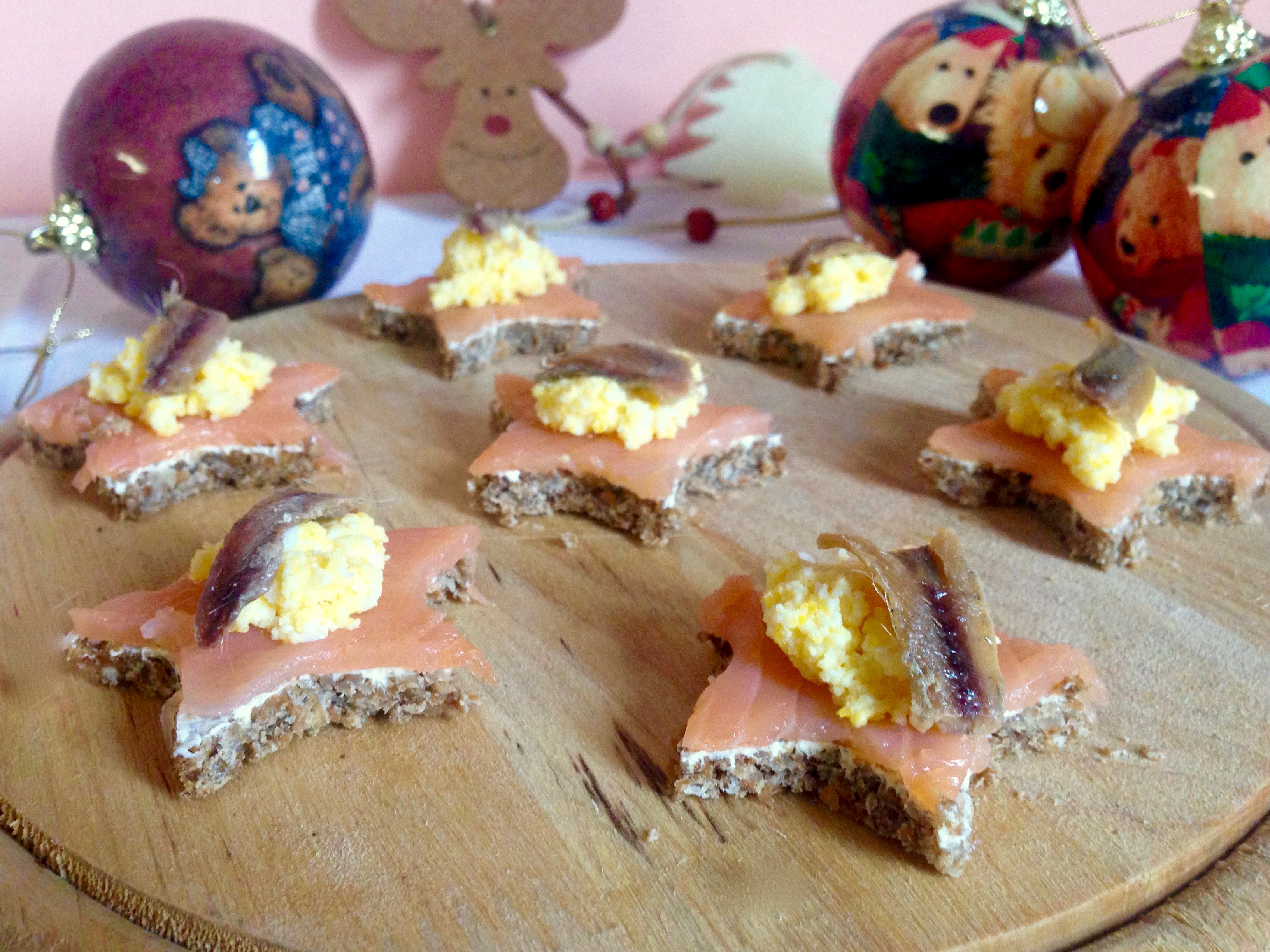 Stelline di natale al salmone